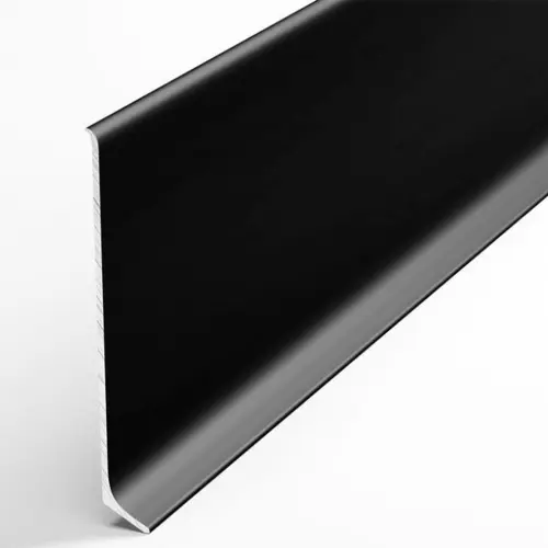 Плинтус алюминиевый 60 мм 2,5м анод.черный мат, шт
