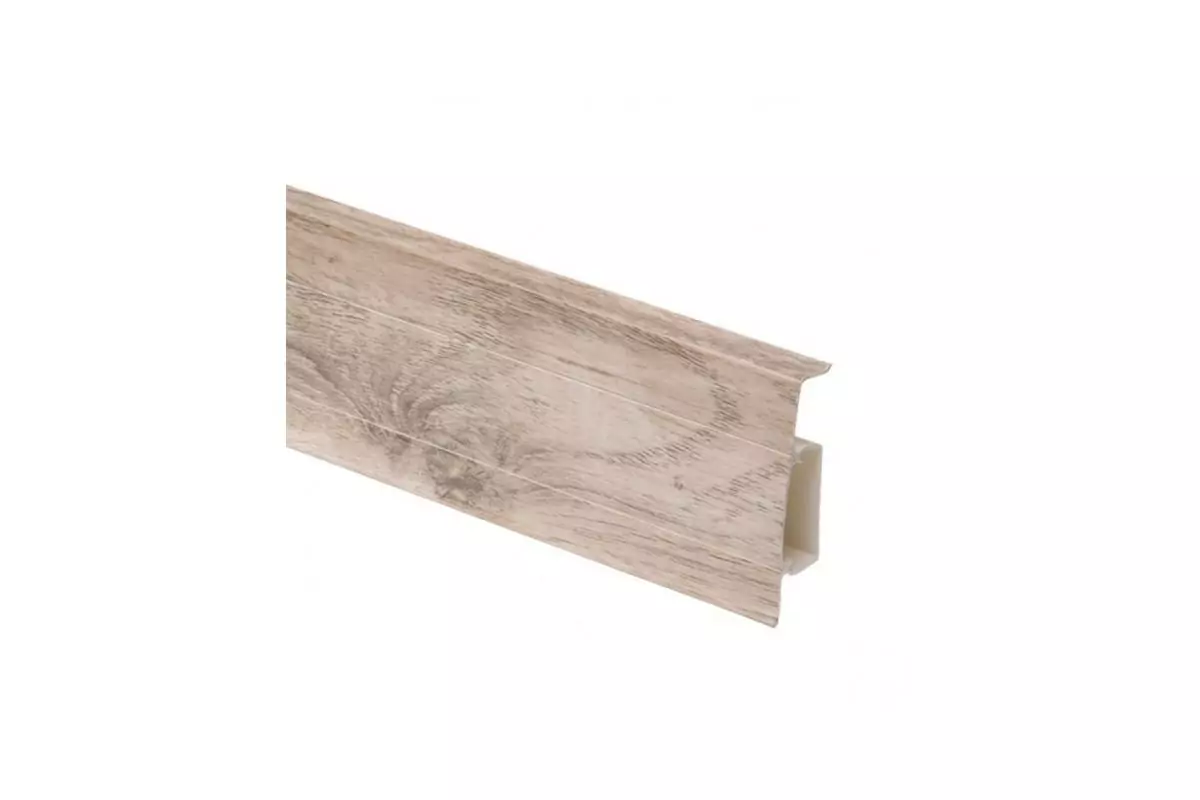 Плинтус пластиковый (ПВХ) CEZAR (Цезарь) Hi-Line №277 с кабель-каналом 75мм Польша