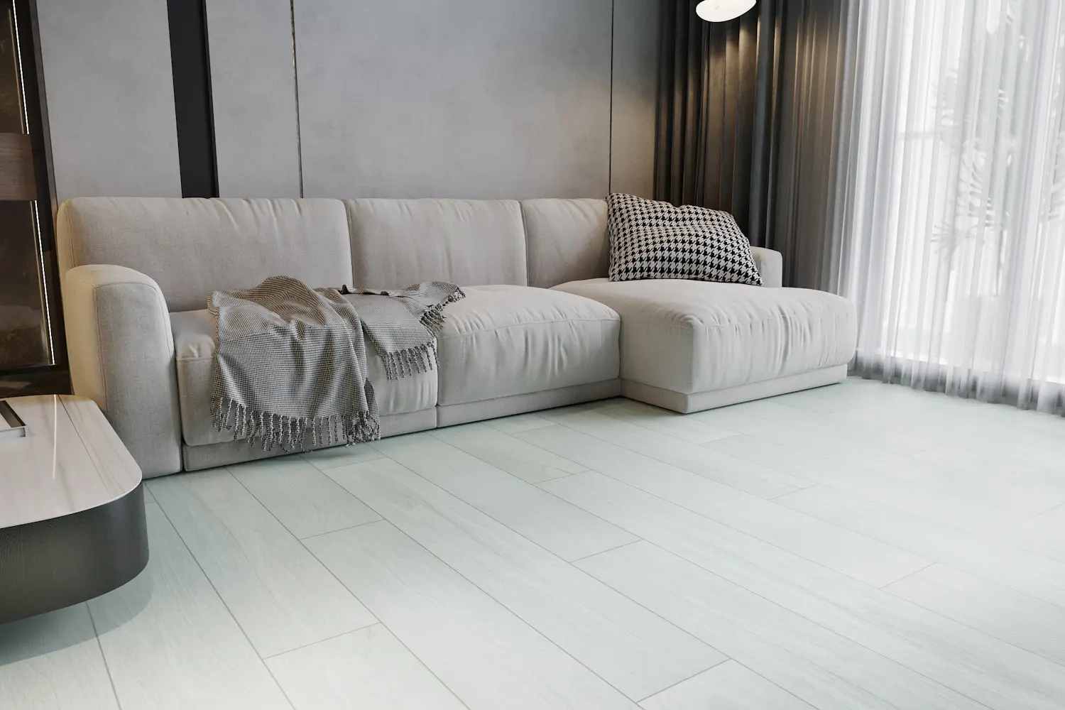 Минерально-полимерный ламинат – ARM 85, Ясень Снежный