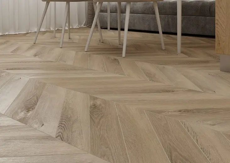Клеевая кварцвиниловая плитка Alpine Floor Chevron LVT Дуб Синистра ECO 20-6