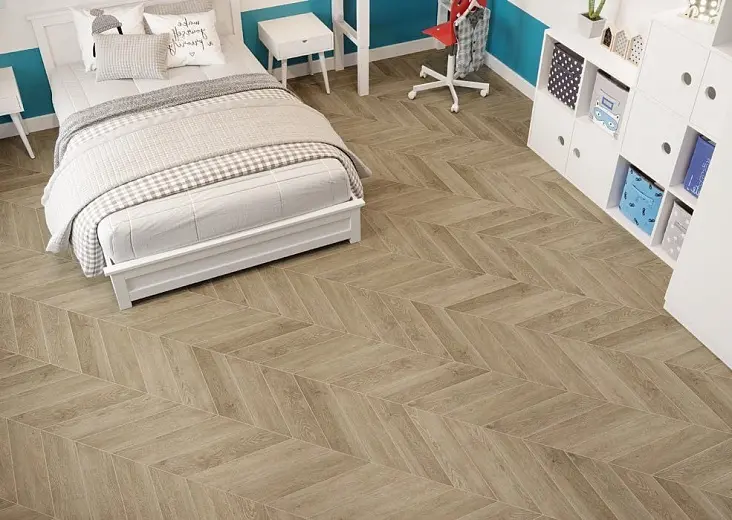 Клеевая кварцвиниловая плитка Alpine Floor Chevron LVT Дуб Ваниль Селект ECO 20-2