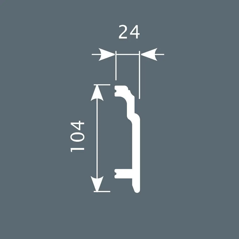 Плинтус PX003, 102х24, 2000мм, Экополимер/16