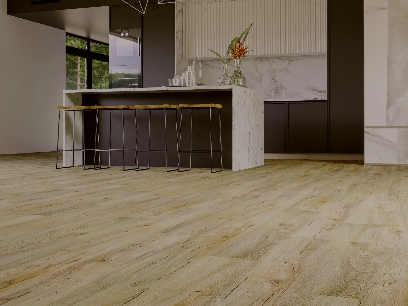 Кварцевый ламинат ArtTile Stone Optima Pro 40-4 APTN, Ясень Кальвадос, (914х152x4мм)