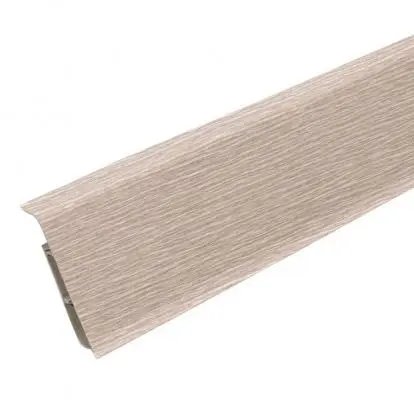 Плинтус напольный с кабель-каналами 70мм 2,2м "Деконика", 229 Дуб латте Плинтус напольный с кабель-каналами 70мм 2,2м "Деконика", 229 Дуб латте