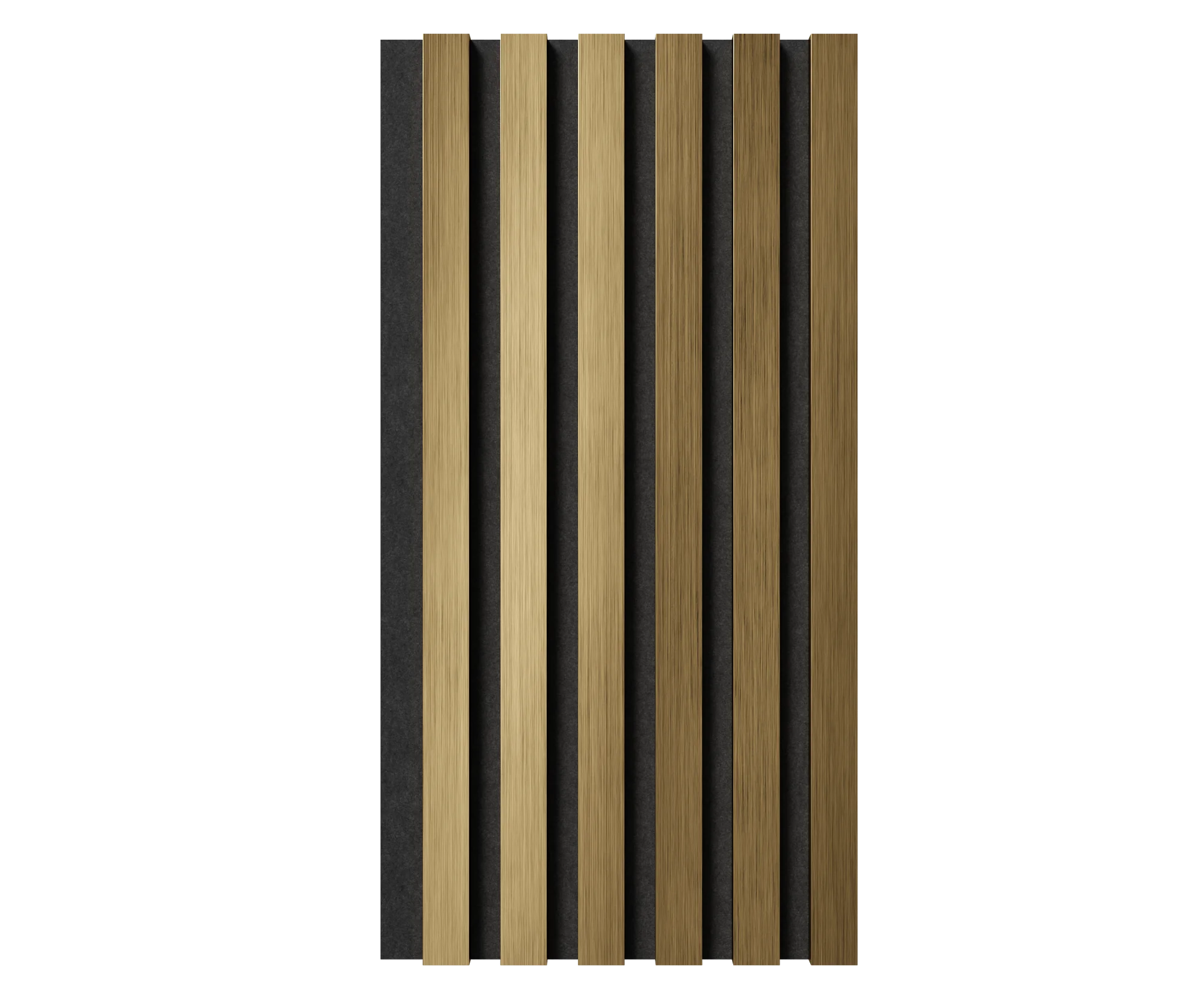 Комплект акуст.панелей, черный войлок, 3000х300х19мм, рейки ЭКОПОЛИМЕР, золото матовое/2шт., компл Комплект акуст.панелей, черный войлок, 3000х300х19мм, рейки ЭКОПОЛИМЕР, золото матовое/2шт., компл