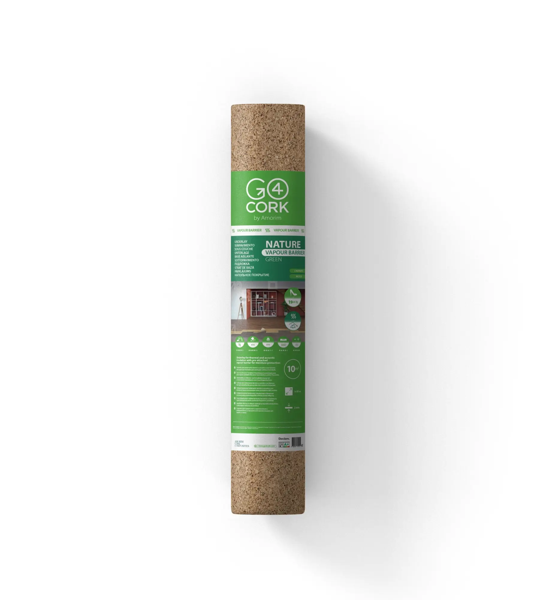 Подложка пробковая GO4CORK NATURE 1000мм х 5мм х 10м Подложка пробковая GO4CORK NATURE 1000мм х 5мм х 10м