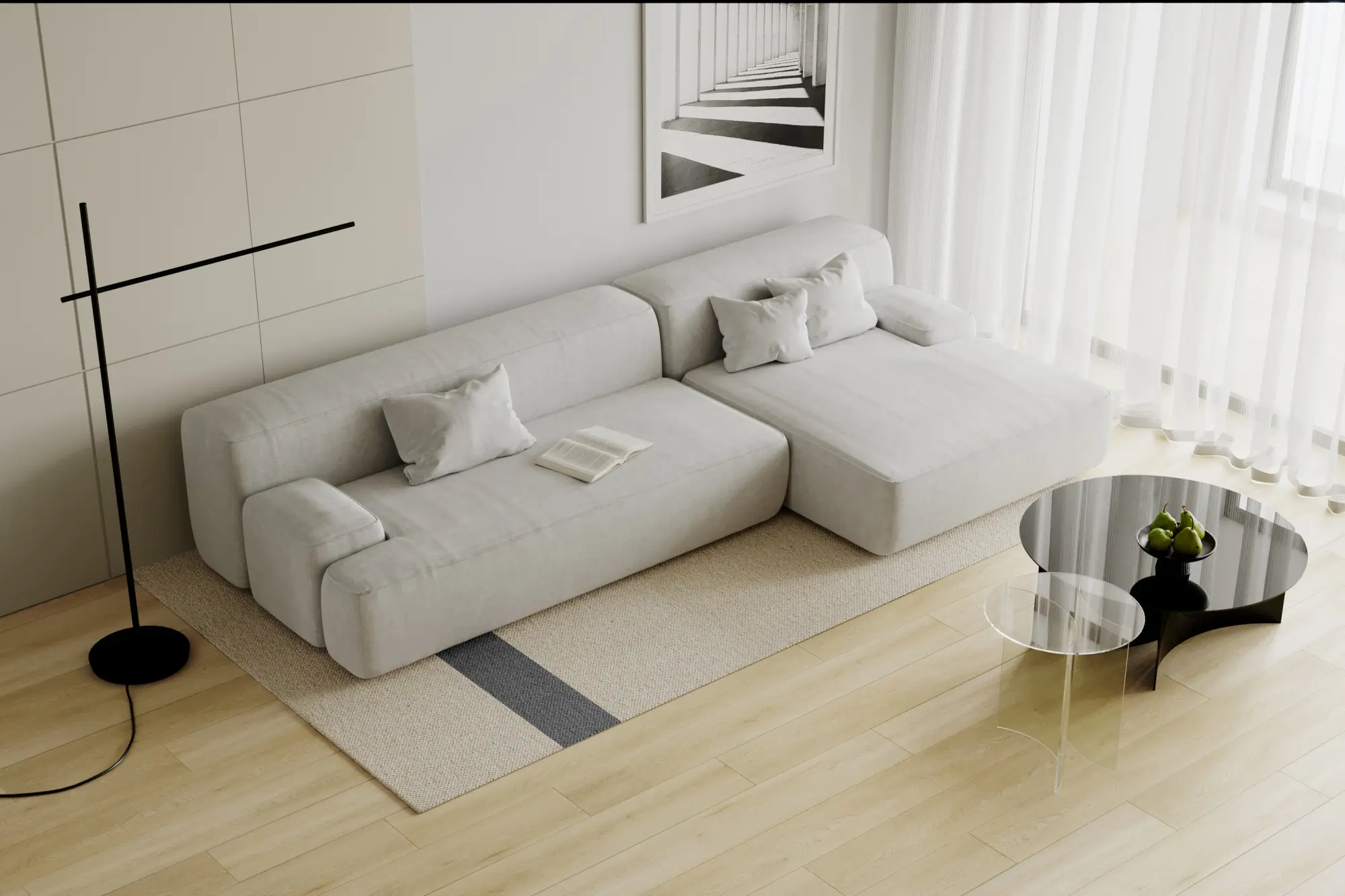 Кварцевый ламинат Fargo Bevel 50-6191-3 Дуб Манчестер 1524*182*6мм, 0,5 мм, EIR, V-фаска,градиент