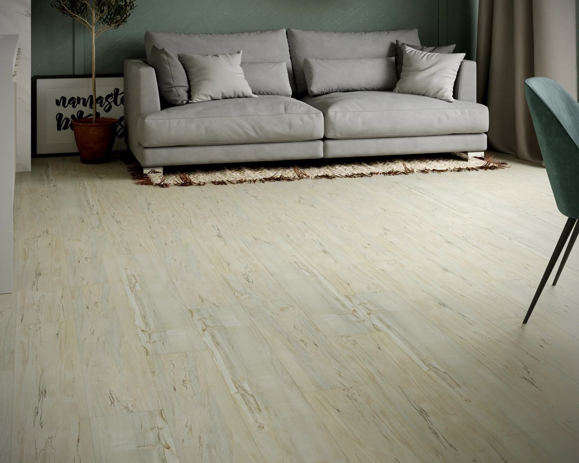 Кварцевый ламинат ArtTile Stone Optima Pro 40-5 APTN, Дуб Акация лазурная, (914х152x4мм)