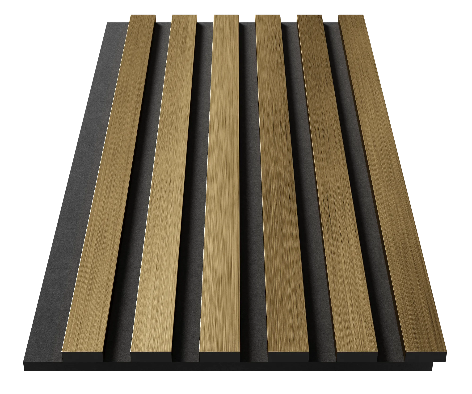 Комплект акуст.панелей, черный войлок, 3000х300х19мм, рейки ЭКОПОЛИМЕР, золото матовое/2шт., компл Комплект акуст.панелей, черный войлок, 3000х300х19мм, рейки ЭКОПОЛИМЕР, золото матовое/2шт., компл