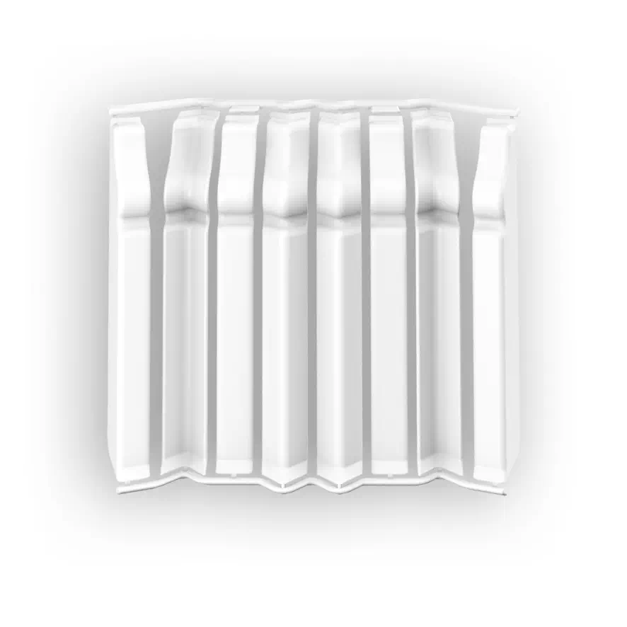 Накладки для плинтуса фигурного 80мм "Идеал Дюра" (2 набора из 8 эл. во флоупаке), 001 Белый