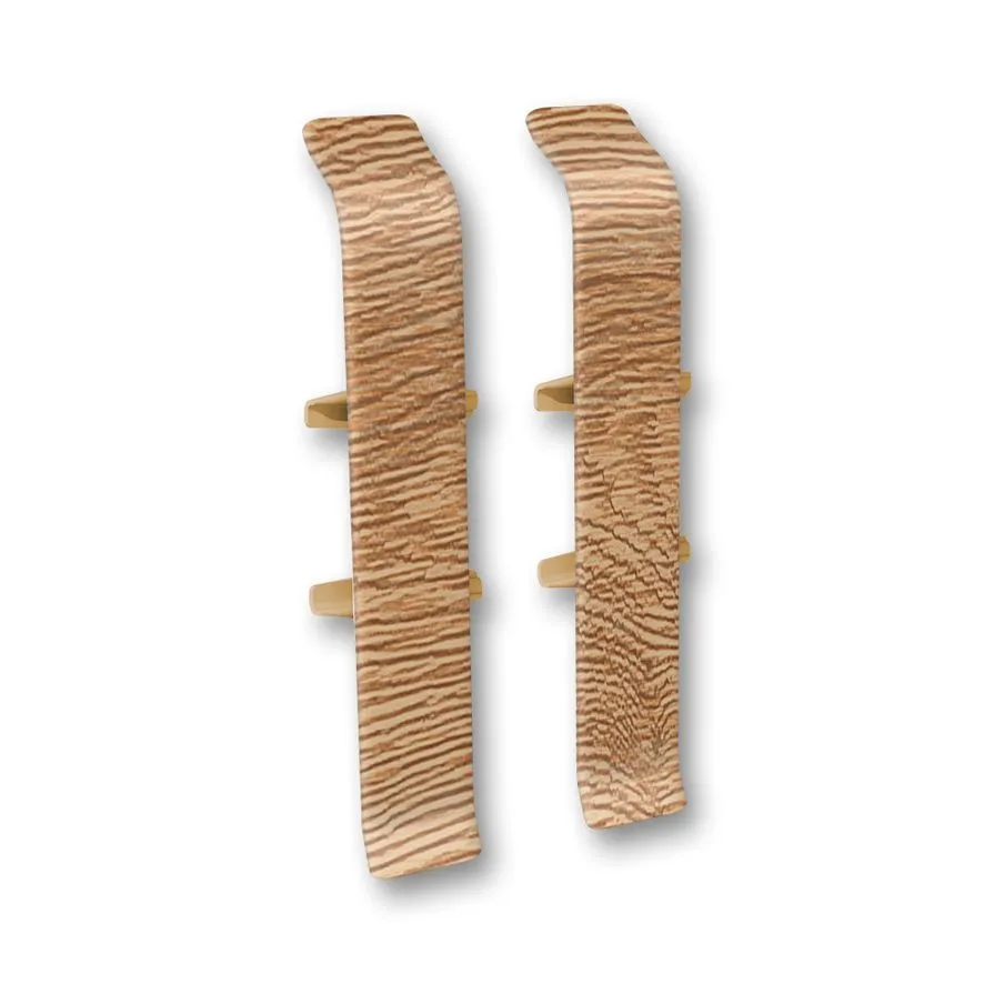 Соединитель для плинтуса 85мм "Деконика" (2шт. во флоупак), 221 Дуб янтарный