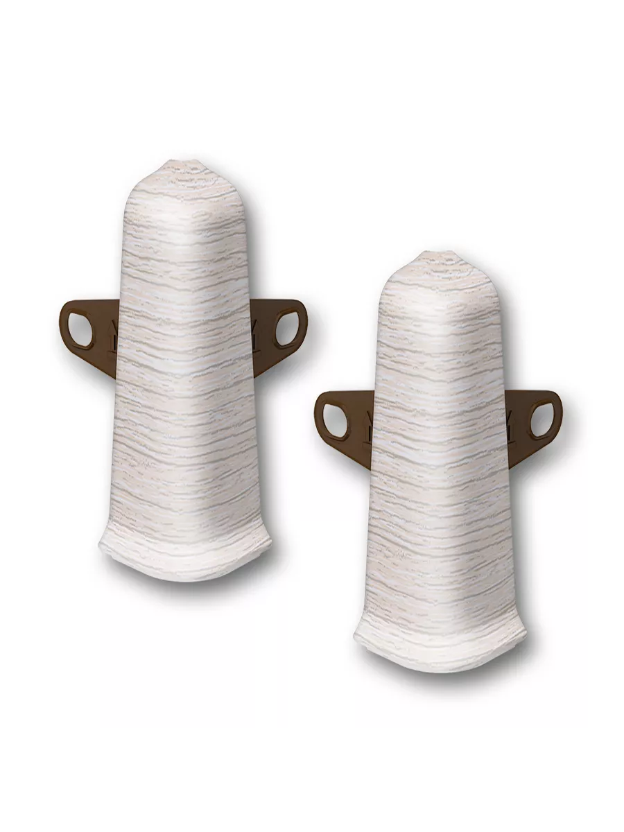 Угол наружный (внешний) с крепежом 85мм "Деконика" (2шт. во флоупак), 253 Ясень серый