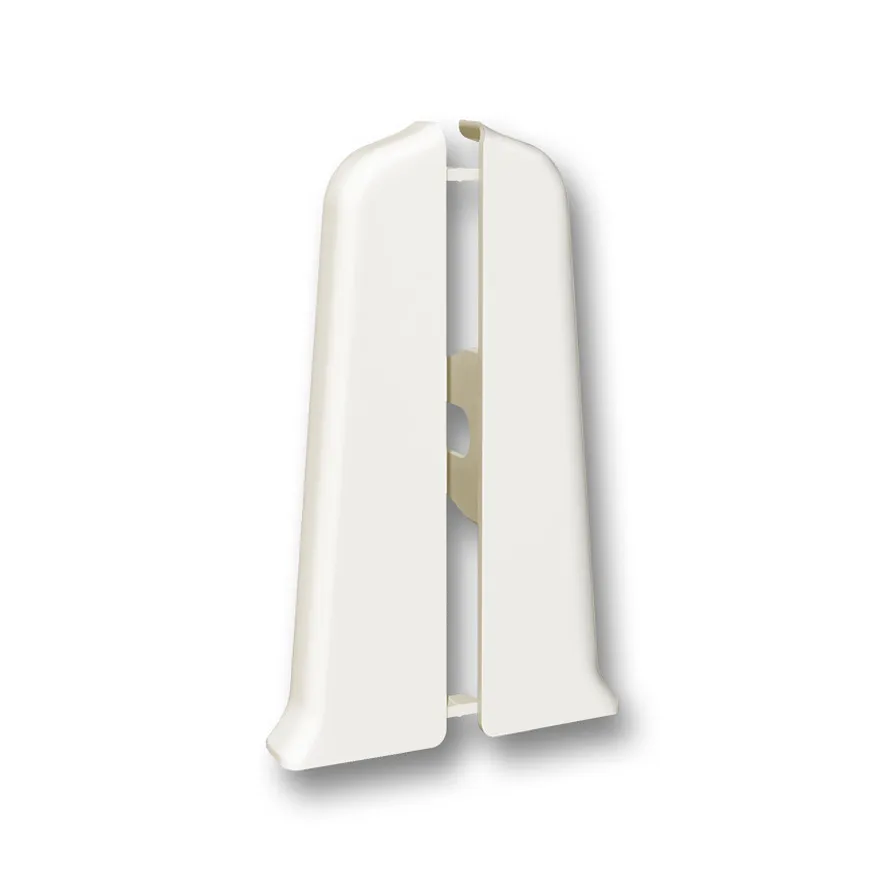 Торцевые (пара) для плинтуса 85мм "Деконика" (1 пара во флоупак), 033 Кремово-белый