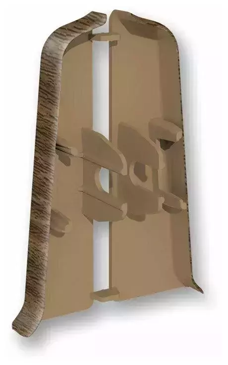 Торцевые (пара) для плинтуса 85мм "Деконика" (1 пара во флоупак), 291 Орех Торцевые (пара) для плинтуса 85мм "Деконика" (1 пара во флоупак), 291 Орех