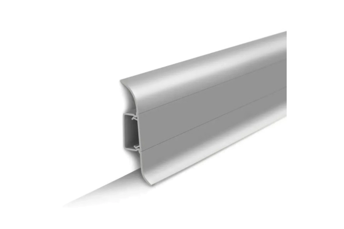 Плинтус Серебристый 081 "Классик 55мм Идеал" 2,2 м (40шт)