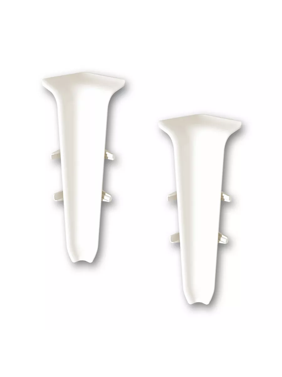 Угол внутренний для плинтуса 85мм "Деконика" (2шт. во флоупак), 033 Кремово-белый Угол внутренний для плинтуса 85мм "Деконика" (2шт. во флоупак), 033 Кремово-белый