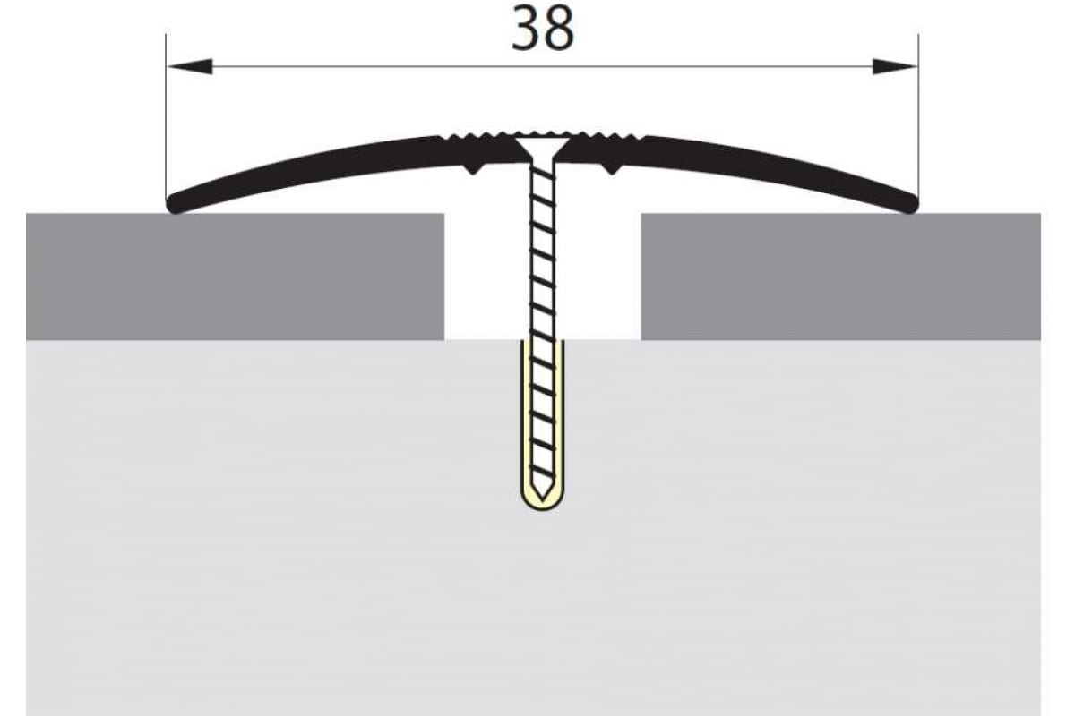Стык 38 мм. 0,9 дуб каньон