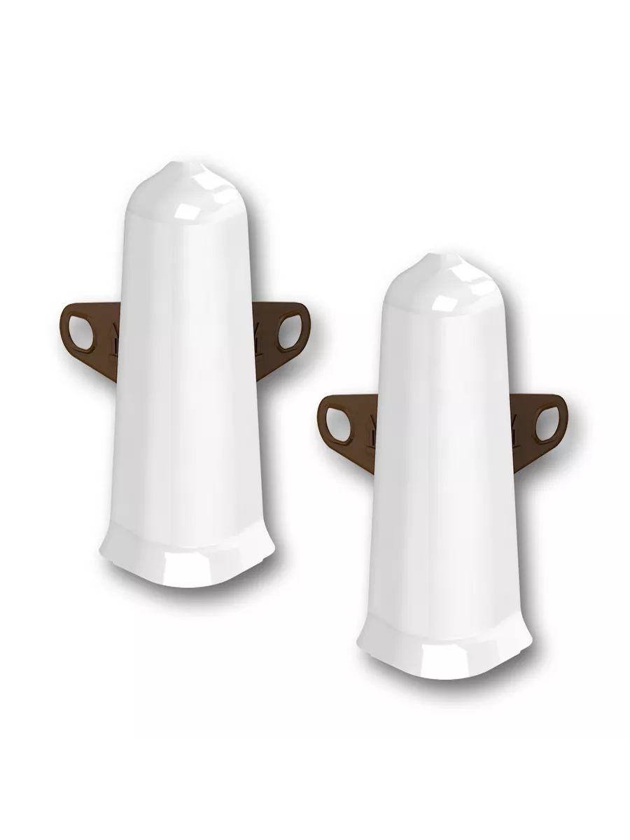 Угол наружный (внешний) с крепежом 70мм "Деконика" (2шт. во флоупак), 001-G Белый глянцевый Угол наружный (внешний) с крепежом 70мм "Деконика" (2шт. во флоупак), 001-G Белый глянцевый