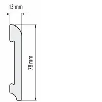 Плинтус дюрополимерный под покраску Damar Poland DP 4 (2000х78х13)