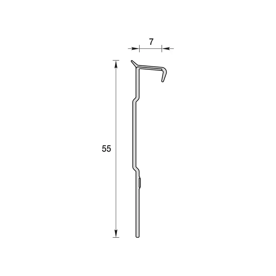 Плинтус для ковролина 2,2м "Идеал", 006 Темно-серый