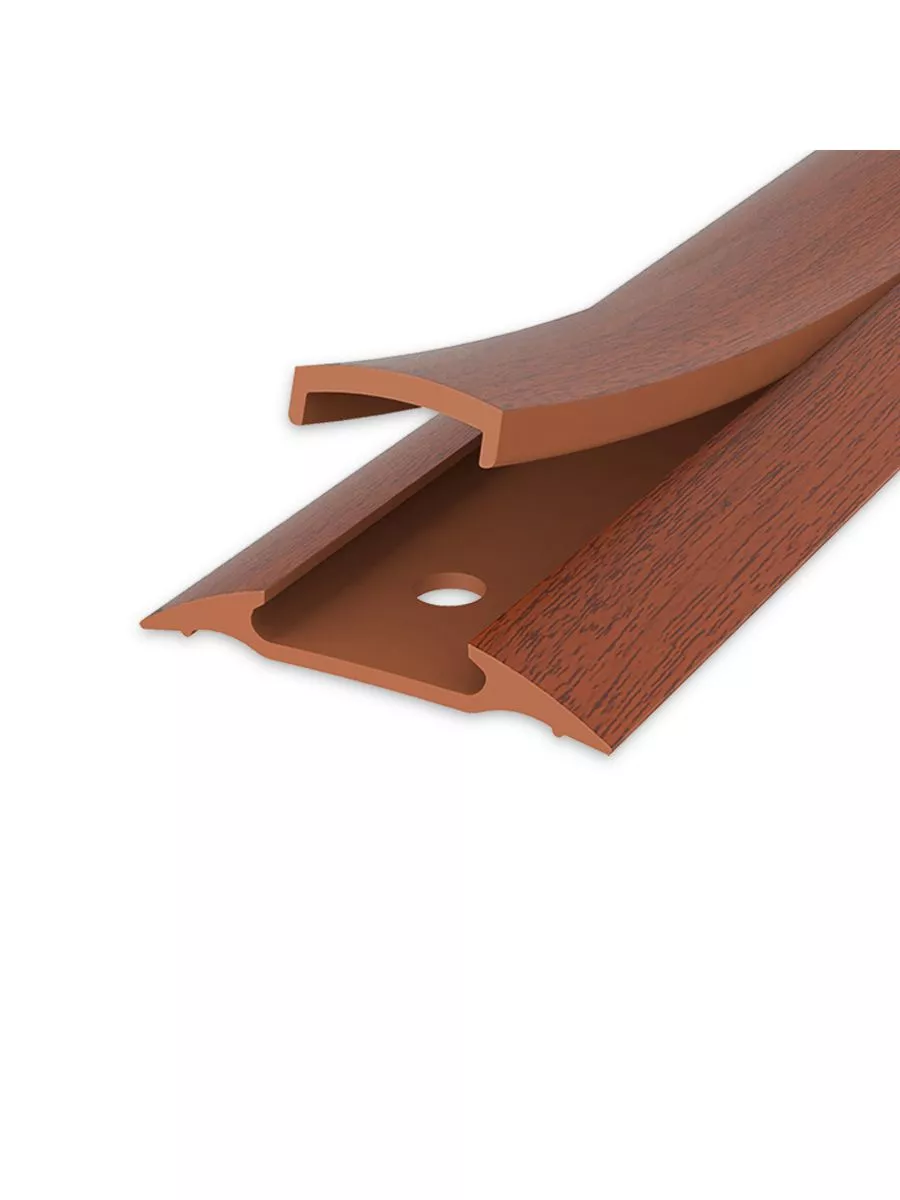 Порог с монтажным каналом (с дюб-гвоздями) 42мм 1,8 "Идеал" 341/Ольха Порог с монтажным каналом (с дюб-гвоздями) 42мм 1,8 "Идеал" 341/Ольха