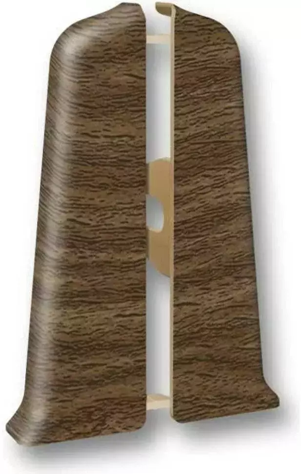 Торцевые (пара) для плинтуса 85мм "Деконика" (1 пара во флоупак), 291 Орех Торцевые (пара) для плинтуса 85мм "Деконика" (1 пара во флоупак), 291 Орех