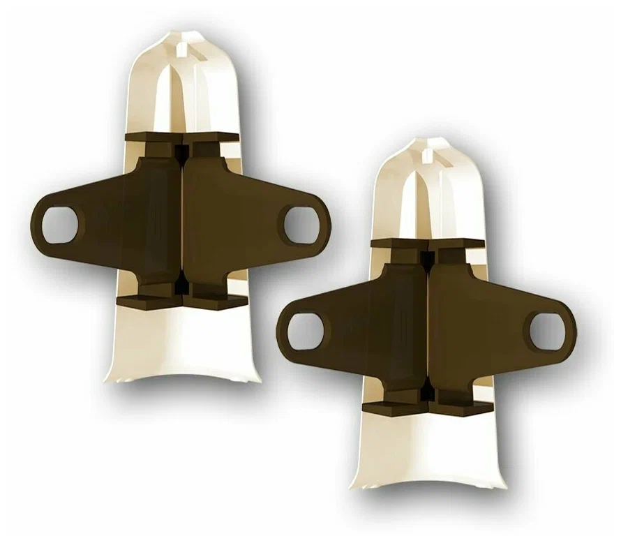 Угол наружный (внешний) с крепежом 85мм "Деконика" (2шт. во флоупак), 034 Светлая слоновая кость