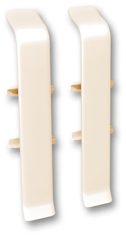 Соединитель для плинтуса 85мм "Деконика" (2шт. во флоупак), 034 Светлая слоновая кость