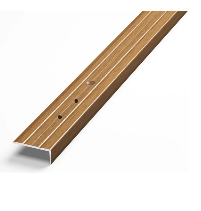 Порог-угол 24 х 10мм х 2,0м алюминий орех