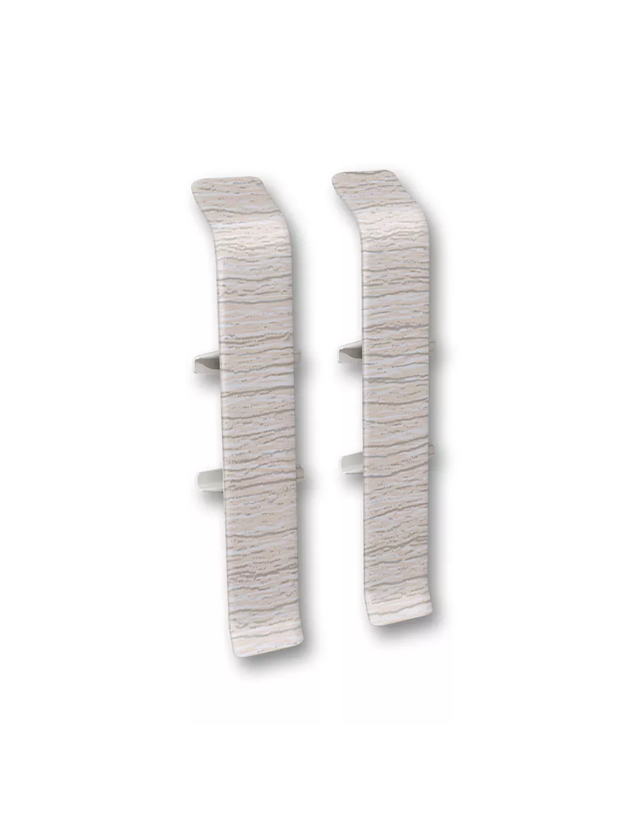 Соединитель для плинтуса 85мм "Деконика" (2шт. во флоупак), 253 Ясень серый