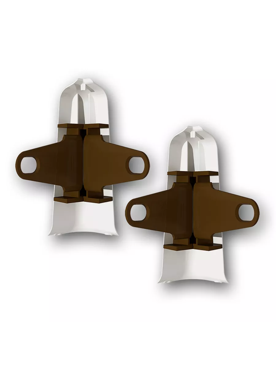 Угол наружный (внешний) с крепежом 85мм "Деконика" (2шт. во флоупак), 253 Ясень серый