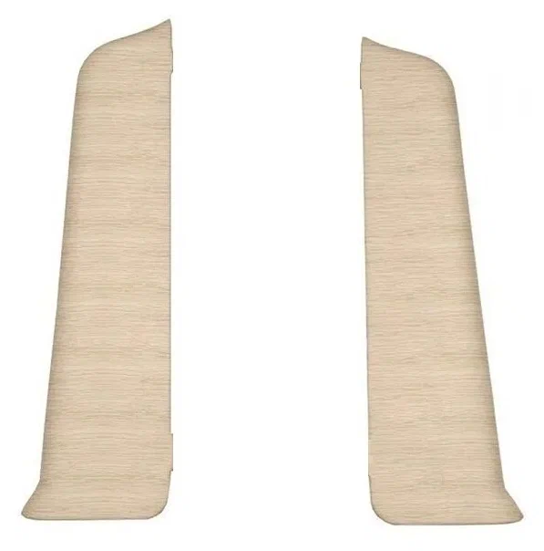 Торцевые (пара) для плинтуса 85мм "Деконика" (1 пара во флоупак), 266 Клен светлый