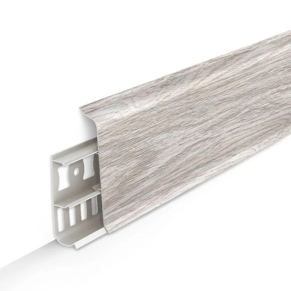 230 плинтус лексида 80х2200мм дуб айсберг Плинтус Lexida Пластиковый 80мм 230 Дуб айсберг 2,2м