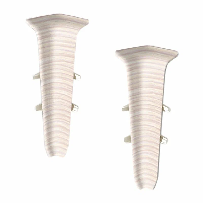 Угол внутренний для плинтуса 85мм "Деконика" (2шт. во флоупак), 266 Клен светлый