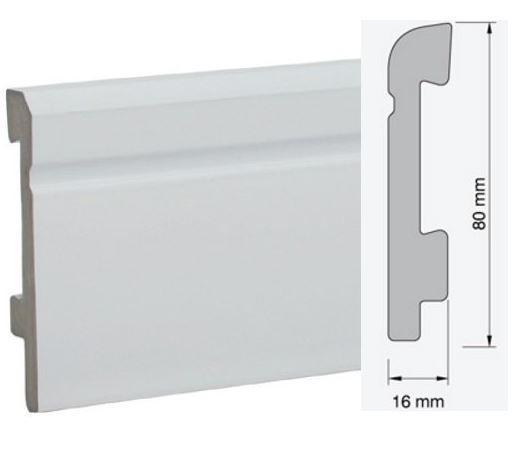 Плинтус для покраску PVC SIERRA 80мм