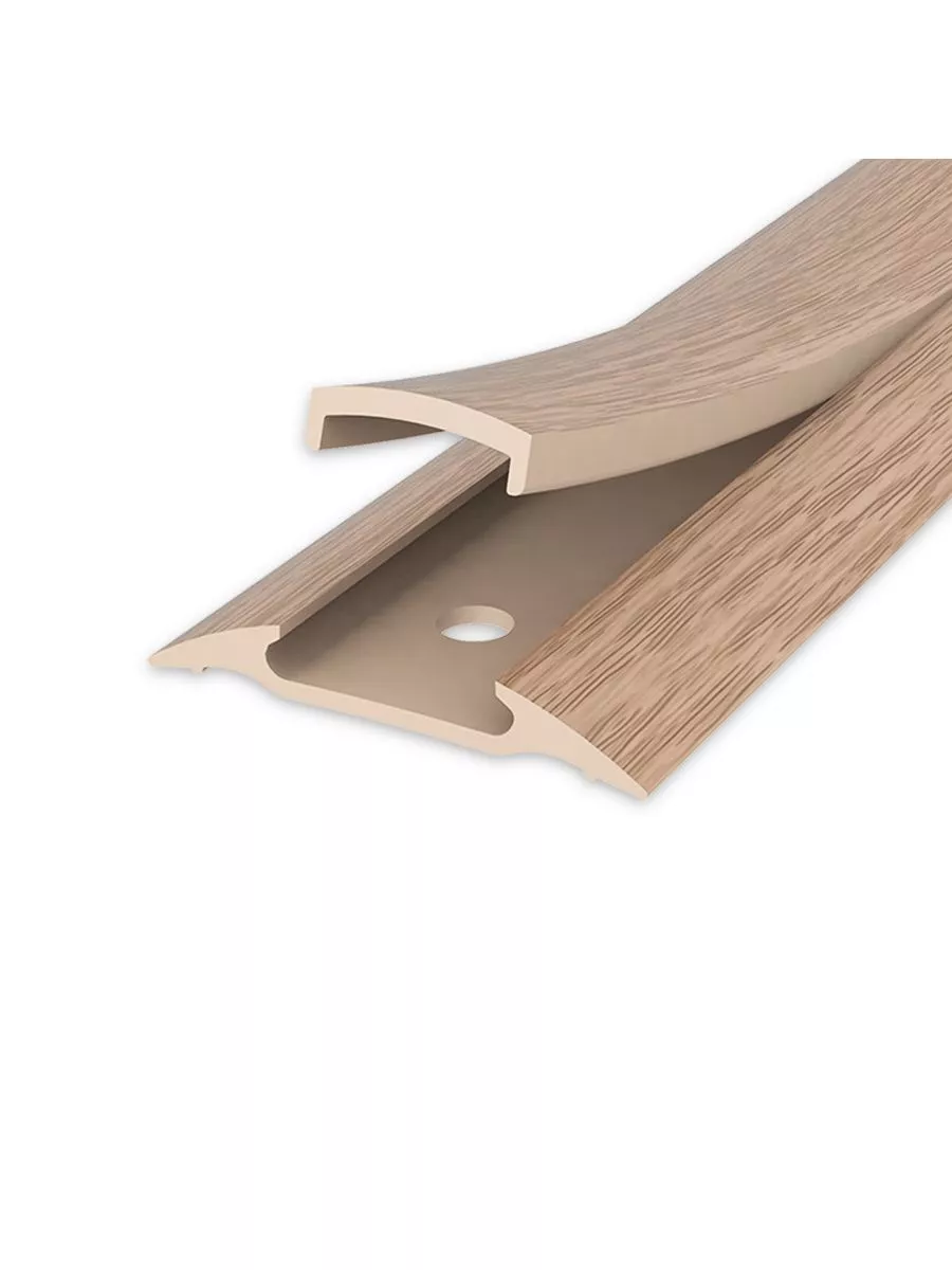 Порог с монтажным каналом (с дюб-гвоздями) 42мм 1,8 "Идеал" 201/Дуб
