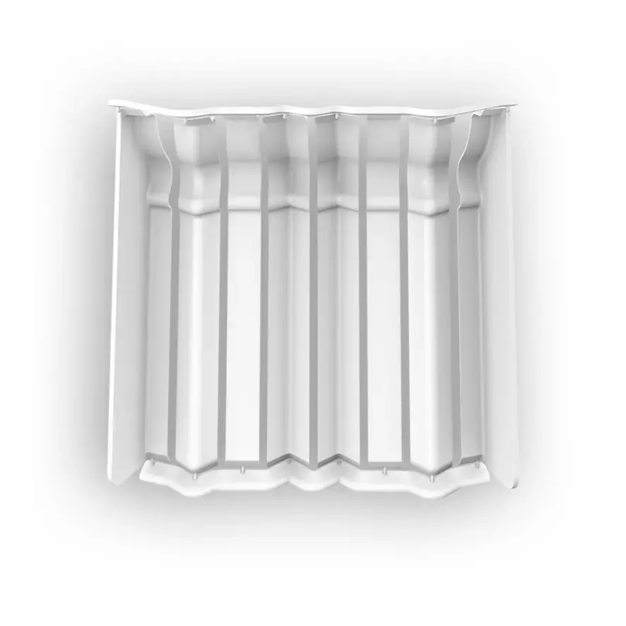 Накладки для плинтуса фигурного 80мм "Идеал Дюра" (2 набора из 8 эл. во флоупаке), 001 Белый