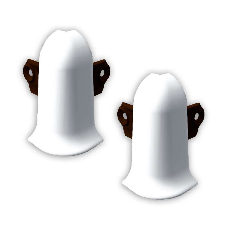 001 Угол наружный Лексида с крепежом 55мм Белый (шт)