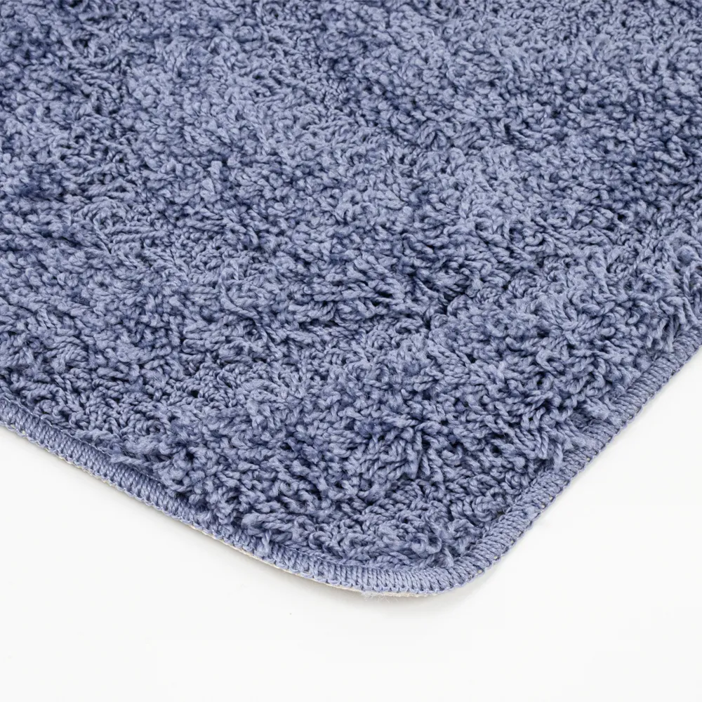 Коврик в ванную SHAGGY двойной ГОЛУБОЙ 60х100 + 50х60 см 100% полиэстер, ворс 20 мм код: 00158