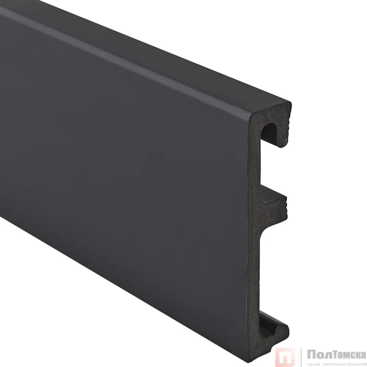 Напольный плинтус SALAG ALPHA Czarny RAL 9005 80 мм