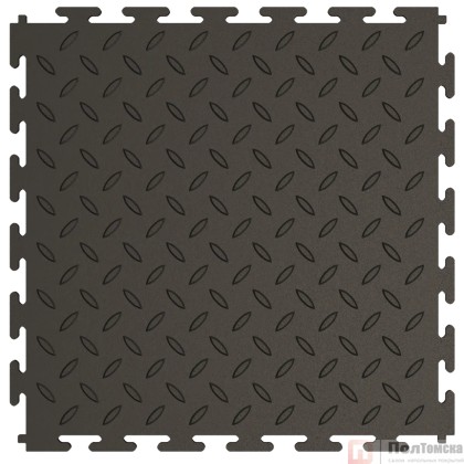 Модульная плитка ПВХ 250х250 5мм  цвет черный