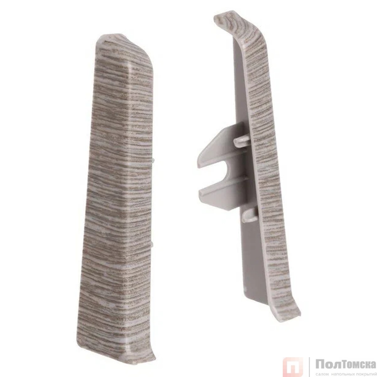 Торцевые (пара) для плинтуса 85мм "Деконика" (1 пара во флоупак), 210 Дуб пепельный