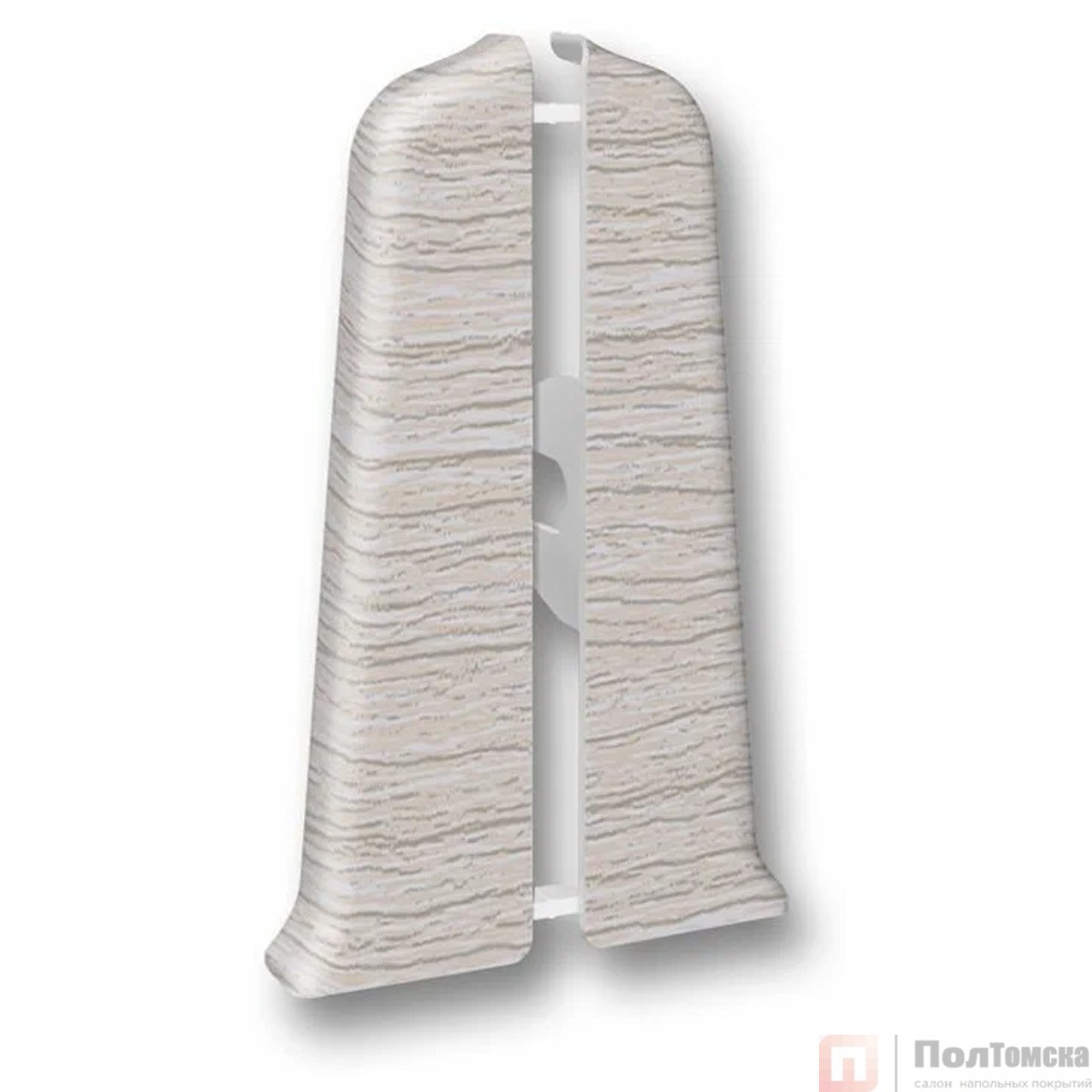 Торцевые (пара) для плинтуса 85мм "Деконика" (1 пара во флоупак), 253 Ясень серый