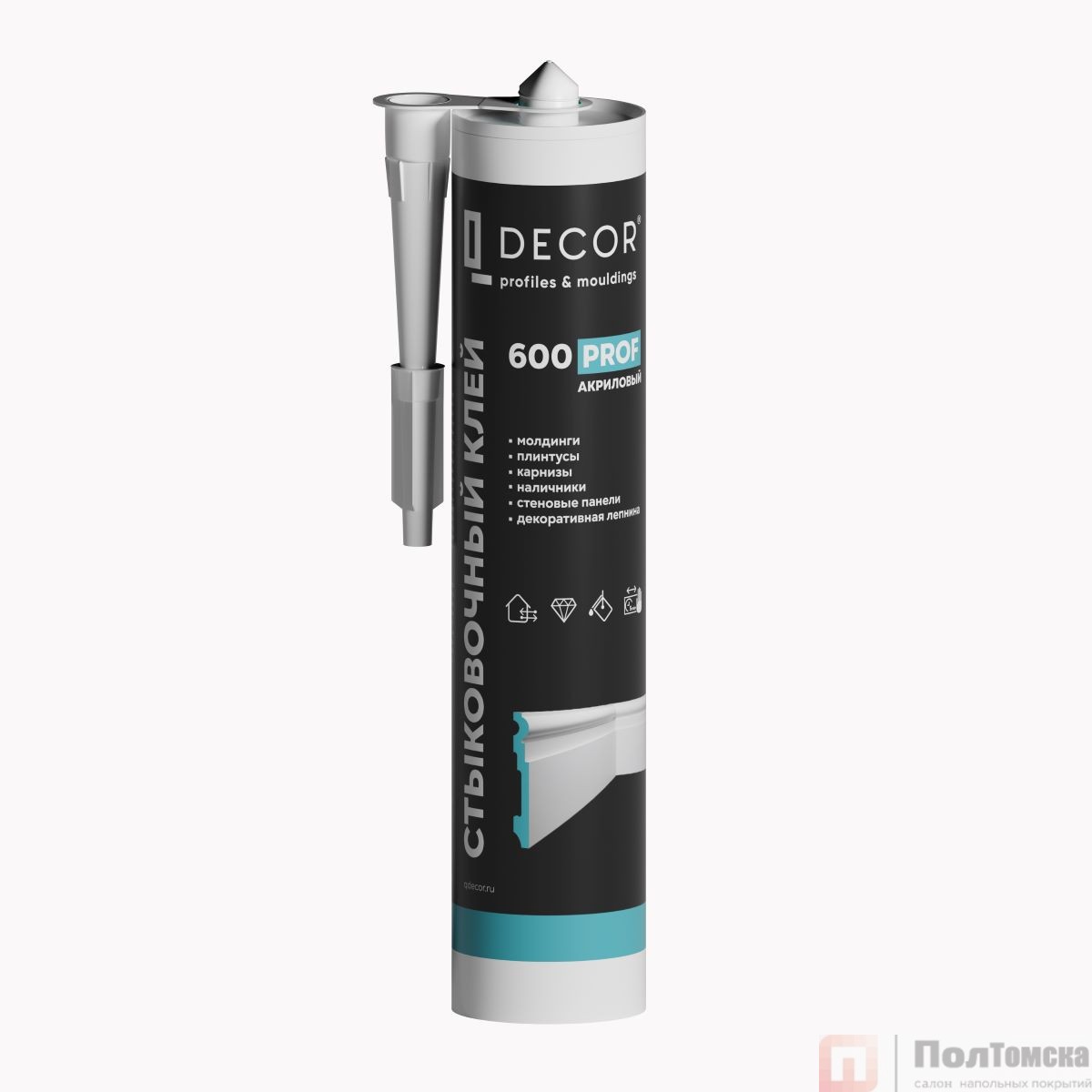 Стыковочный акриловый клей QDECOR 600 PROF картридж 290мл
