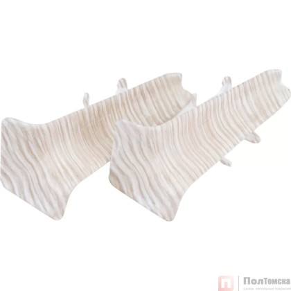 Угол внутренний для плинтуса 70мм "Деконика" (2шт. во флоупак), 255 Ясень бьянко