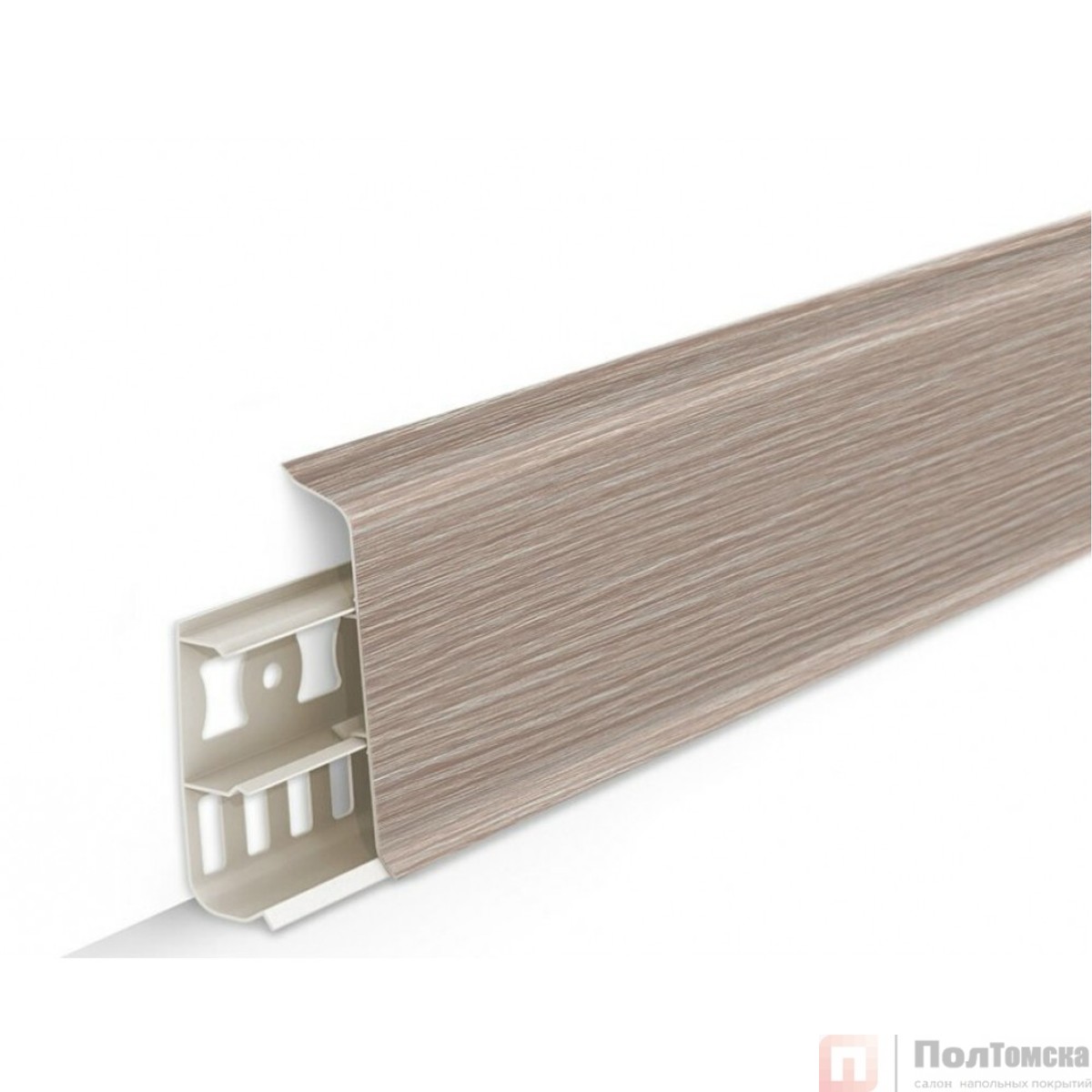 Плинтус напольный с кабель-каналами 70мм 2,2м "Деконика", 361 Акация