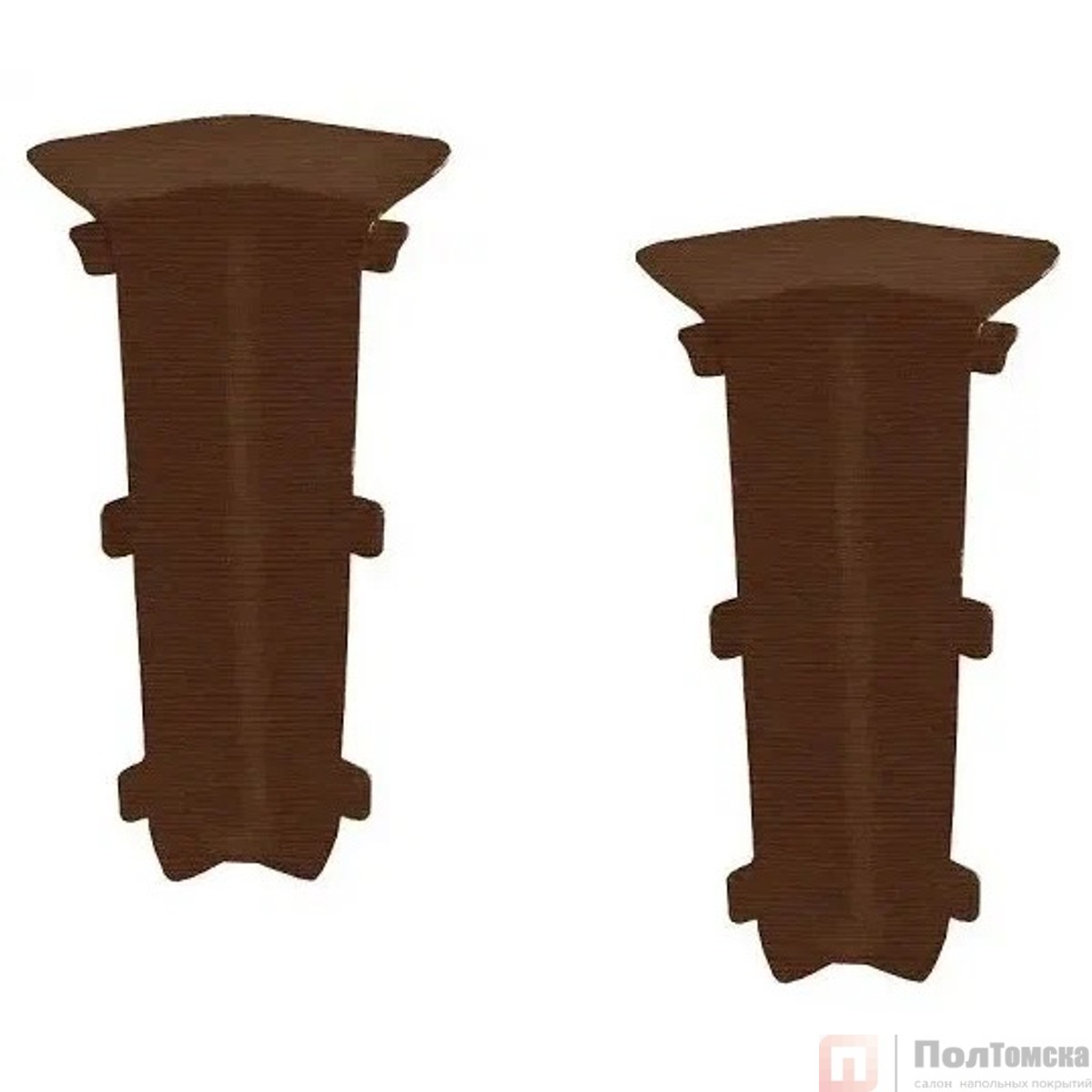 Угол внутренний для плинтуса 85мм "Деконика" (2шт. во флоупак), 301 Венге