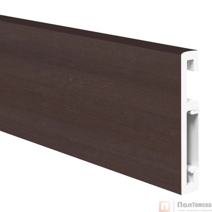 Напольный плинтус ПВХ Foresta Grace Лиственница темная FG 014 2000х70х13 мм