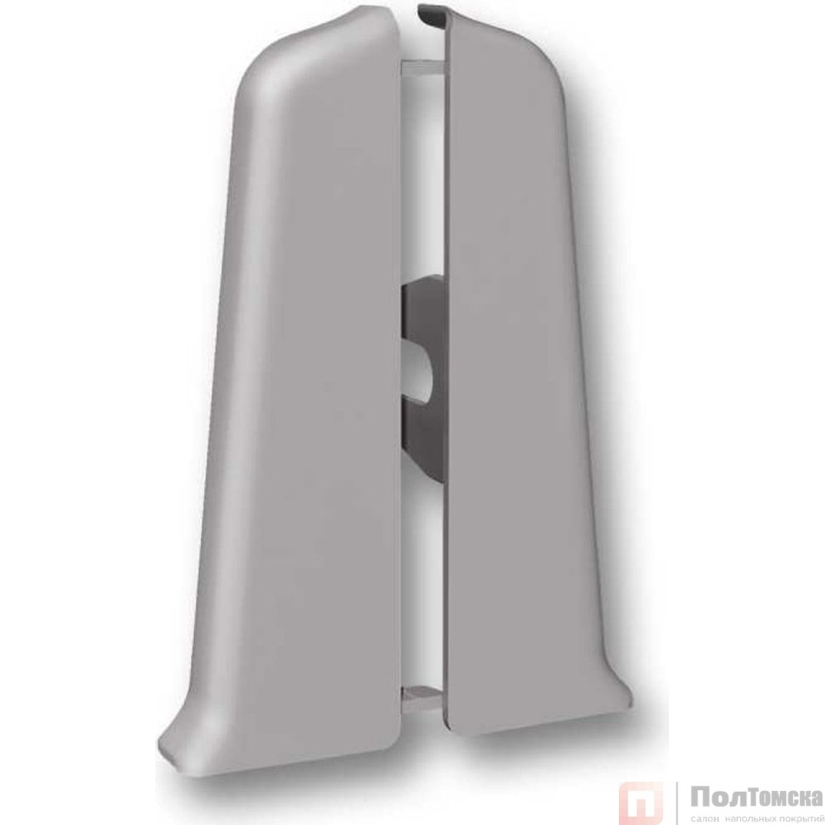 Торцевые (пара) для плинтуса 85мм "Деконика" (1 пара во флоупак), 036 Платиново-серый