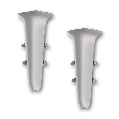 Угол внутренний для плинтуса 85мм "Деконика" (2шт. во флоупак), 036 Платиново-серый